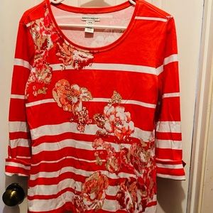 Pink & Orange Floral Shirt